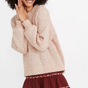 Madewell Baez Pullover Open Knit Sweater sz L